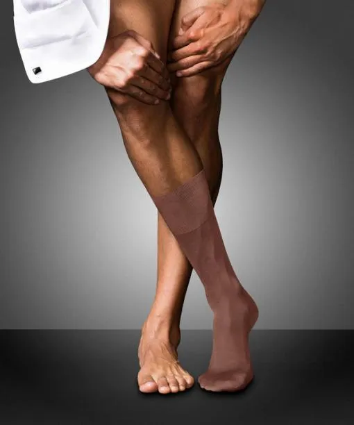 Men No 9 Pure Fil Dcosse Men Socks Brandy FALKE Socks