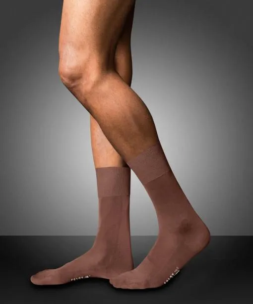 Men No 9 Pure Fil Dcosse Men Socks Brandy FALKE Socks