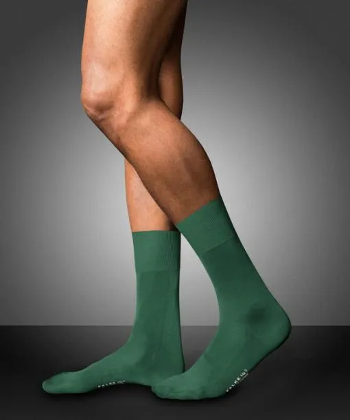 Men No 9 Pure Fil Dcosse Men Socks Hunter Green FALKE By Material