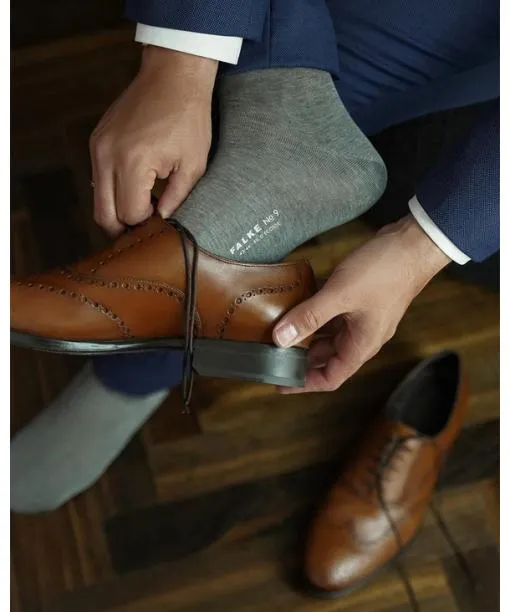 Men No 9 Pure Fil Dcosse Men Socks Hunter Green FALKE By Material