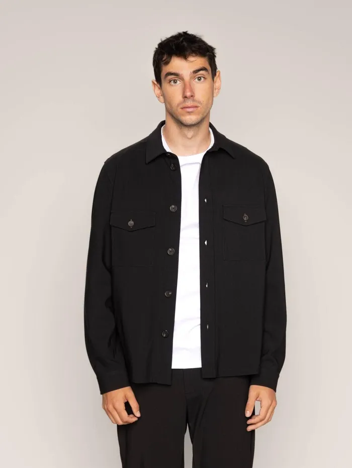 Men Overshirts MOS MOSH MMGBirk Traver Overshirt Black