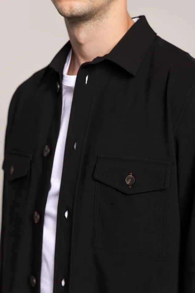 Men Overshirts MOS MOSH MMGBirk Traver Overshirt Black