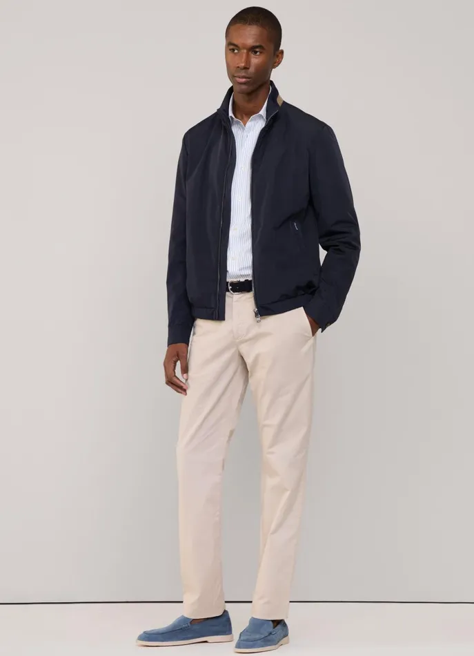 Men Pants Faonnable Regular Fit Stretch Chinos Light Beige