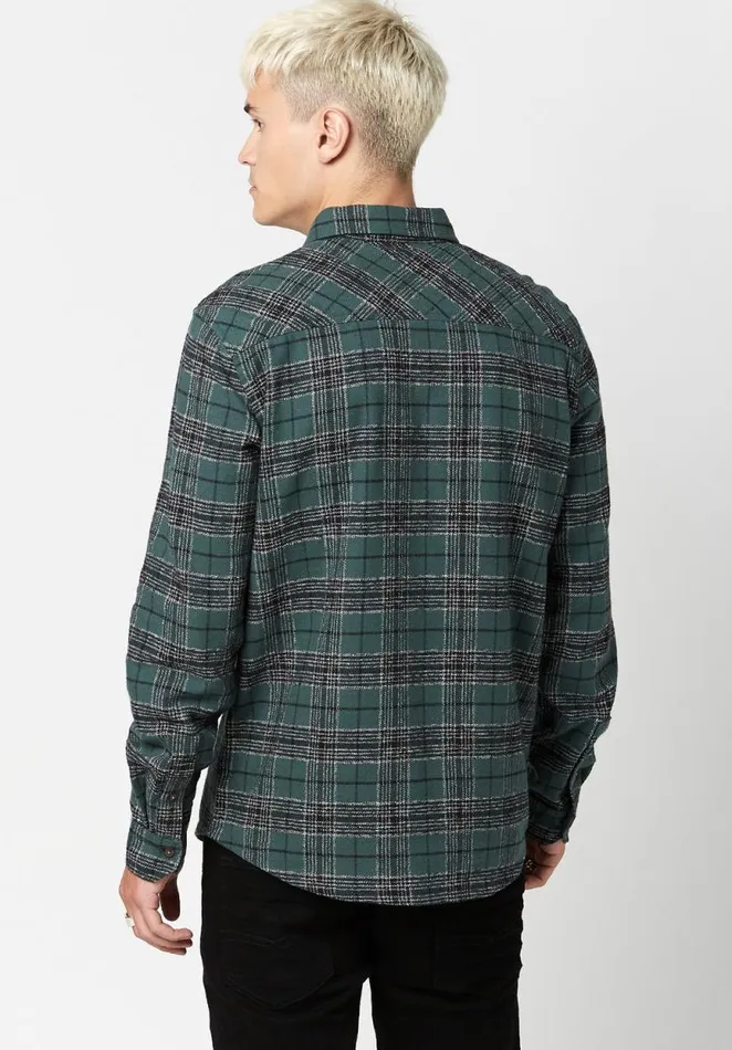 Men Plaid and Chambray Salice Shirt Trekking Buffalo David Bitton Shirts
