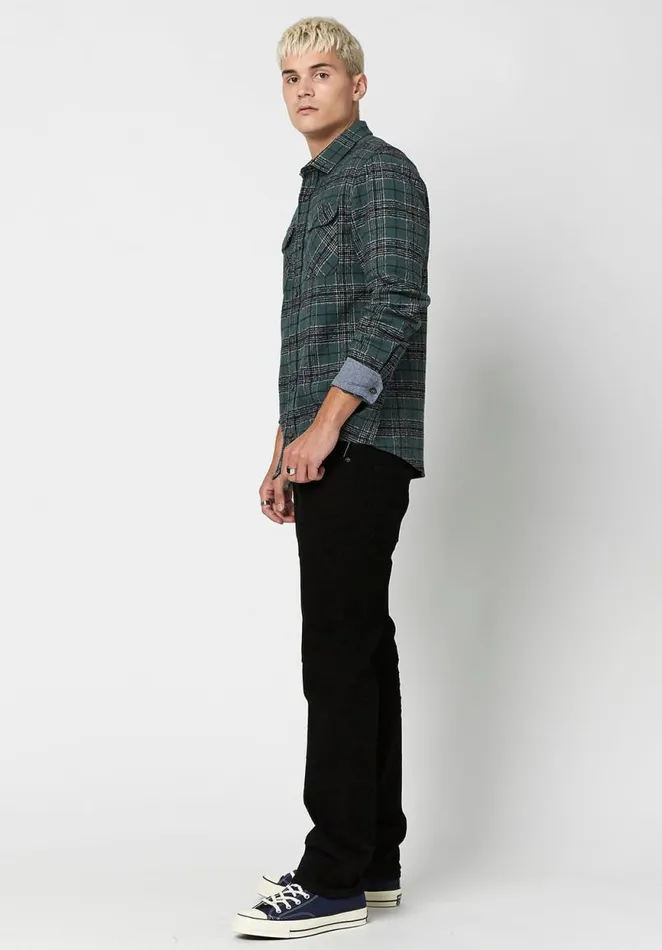 Men Plaid and Chambray Salice Shirt Trekking Buffalo David Bitton Shirts