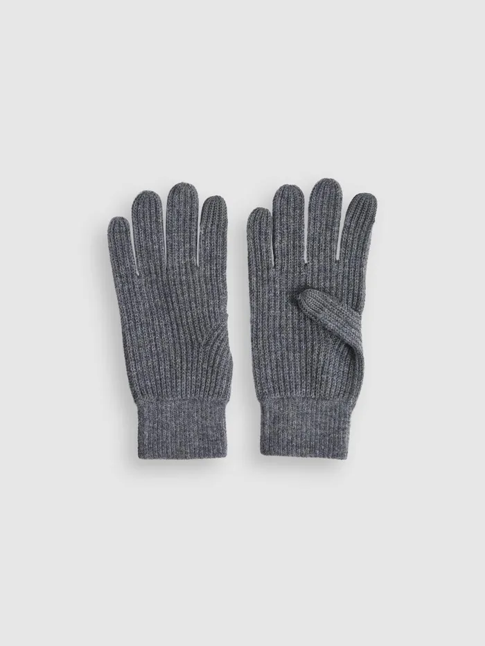 Men Reiss Hats Gloves and Scarves Chesterfield Merino Wool Hat Scarf And Gloves Set Charcoal