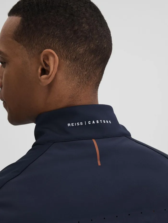 Men Reiss Outerwear and Coats Easton Castore Water Repellent Hybrid Quilted Gilet Midnight Navy
