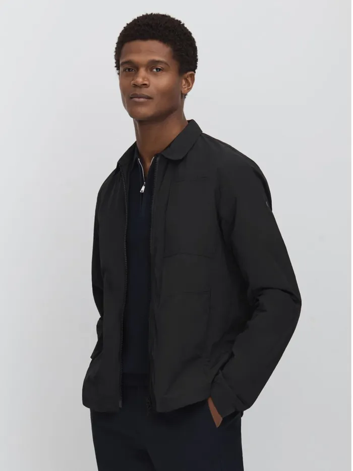 Men Reiss Outerwear and Coats Edition Lightweight Jacket Dark Grey