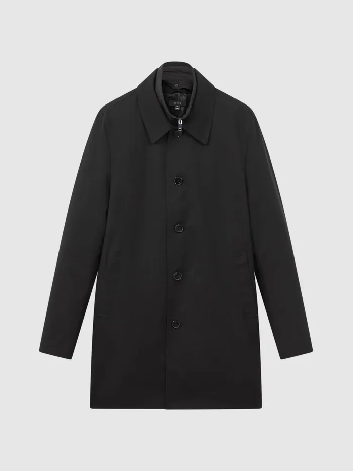 Men Reiss Outerwear and Coats Perrin Jacket With Removable FunnelNeck Insert Black