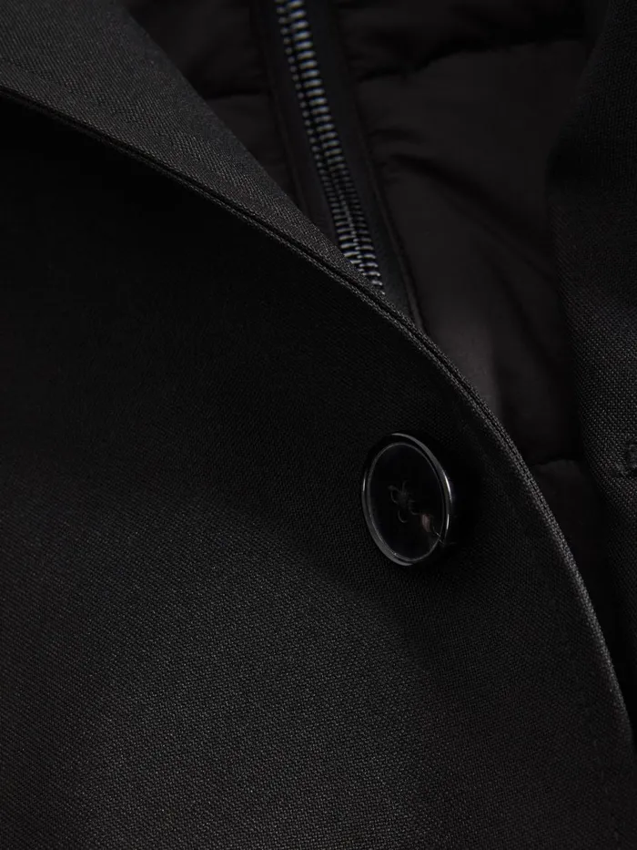 Men Reiss Outerwear and Coats Perrin Jacket With Removable FunnelNeck Insert Black