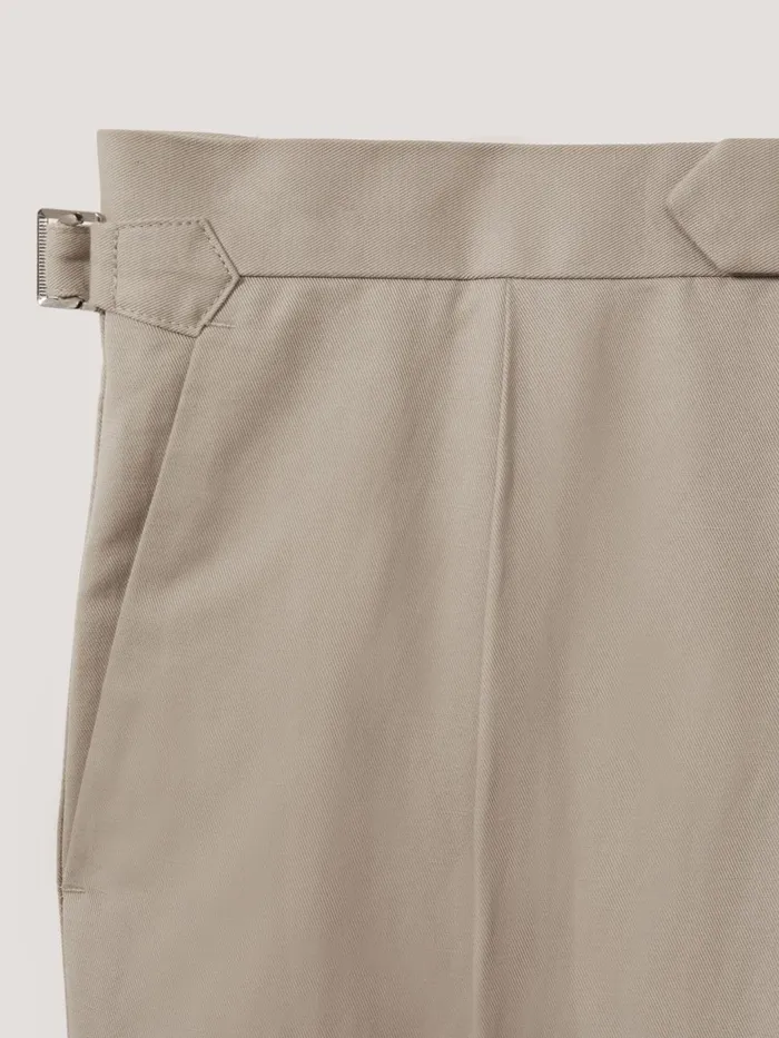 Men Reiss Pants Com Relaxed Cropped Trousers With TurnedUp Hems Stone