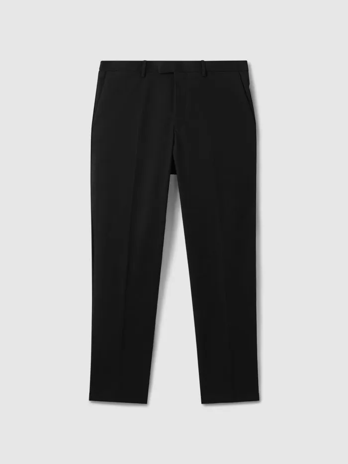 Men Reiss Pants Eastbury Reg Cotton Blend Chinos Black