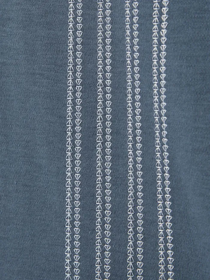 Men Reiss Shirts Arlington Mercerised Cotton Embroidered Shirt Airforce Blue