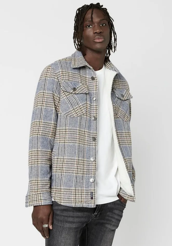 Men SherpaLined Jaswe Shacket Mirage Buffalo David Bitton Jackets