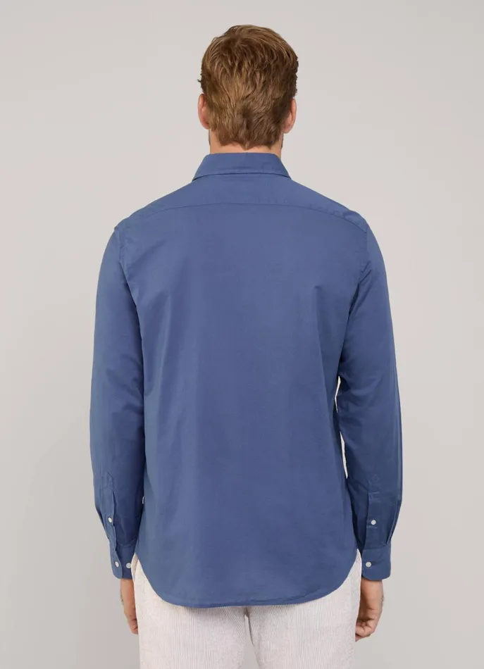 Men Shirts Faonnable Regular Fit Voile Shirt Pop Blue