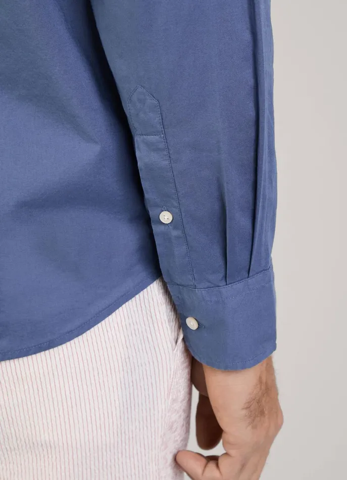 Men Shirts Faonnable Regular Fit Voile Shirt Pop Blue