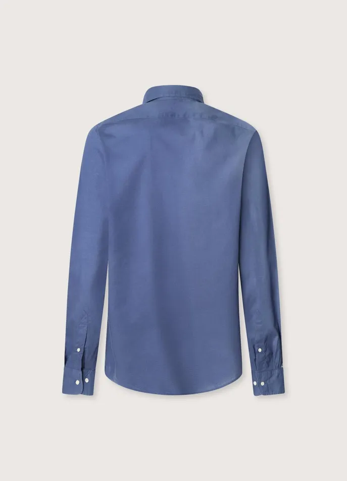 Men Shirts Faonnable Regular Fit Voile Shirt Pop Blue