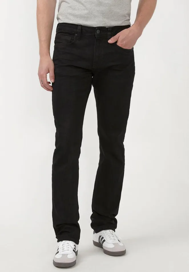 Men Slim Ash Crinkled Black Jeans Black Buffalo David Bitton Slim Ash
