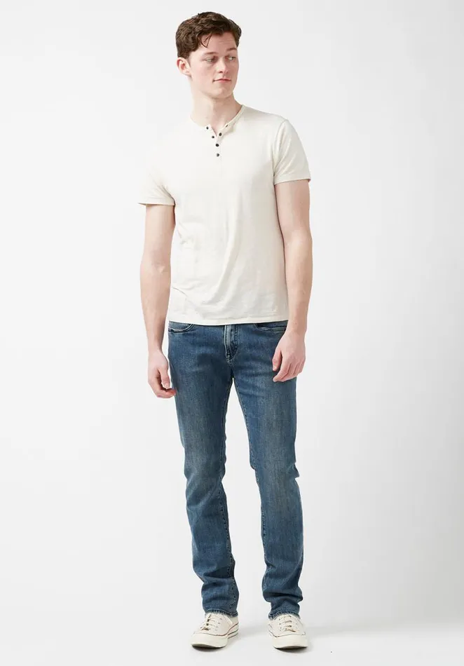 Men Slim Ash Sanded Jeans Indigo Buffalo David Bitton Slim Ash