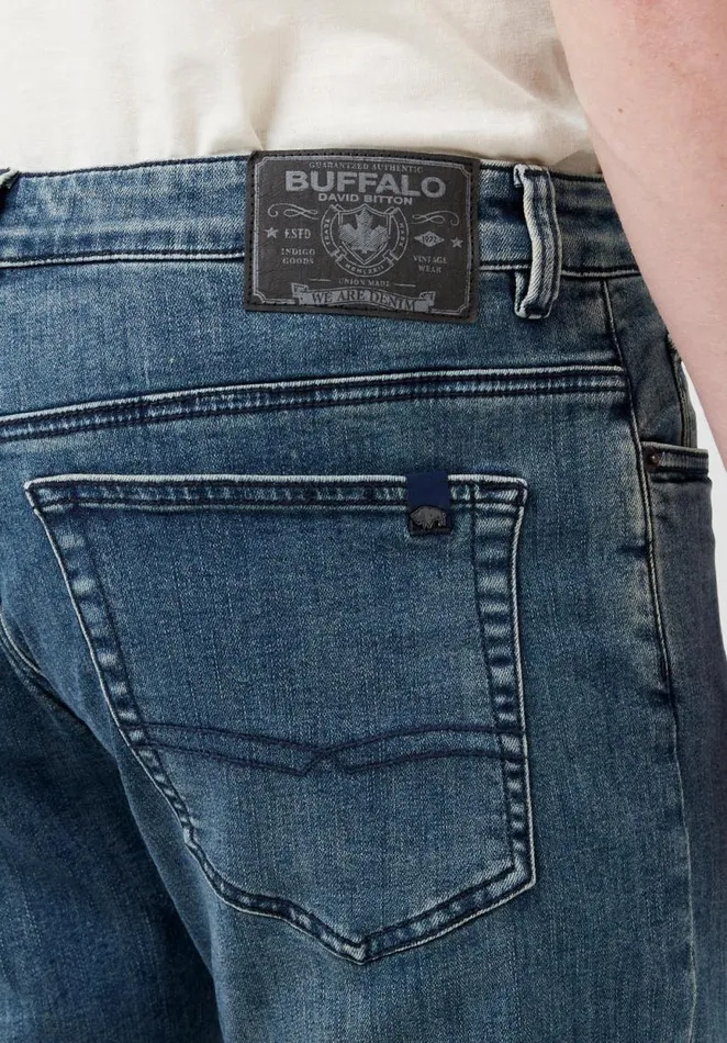 Men Slim Ash Sanded Jeans Indigo Buffalo David Bitton Slim Ash