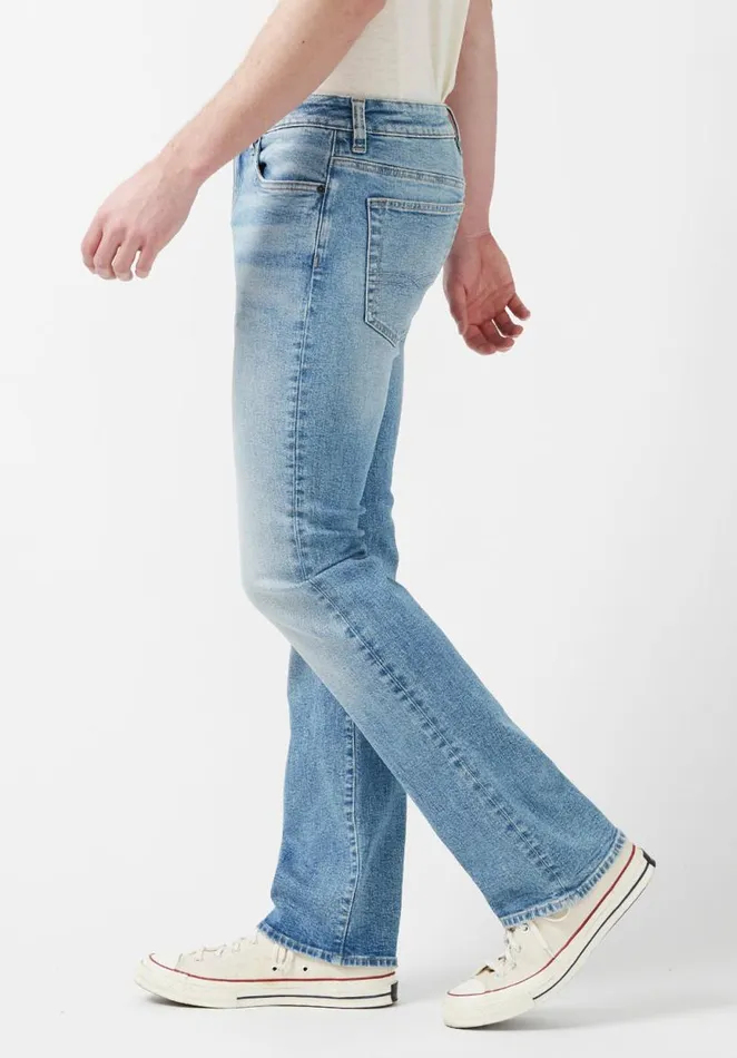 Men Slim Bootcut King Crinkled And Sanded Mens Jeans Indigo Buffalo David Bitton Bootcut King And Relaxed Boot Game