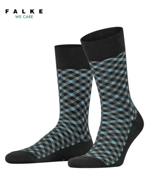 Men Smart Check Men Socks Black FALKE Socks