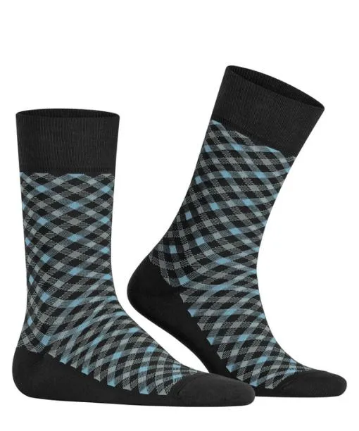Men Smart Check Men Socks Black FALKE Socks