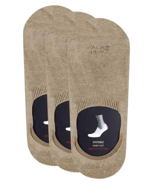 Men Step High Cut 3Pack Men No Show Socks Sand Mel FALKE No Show Socks