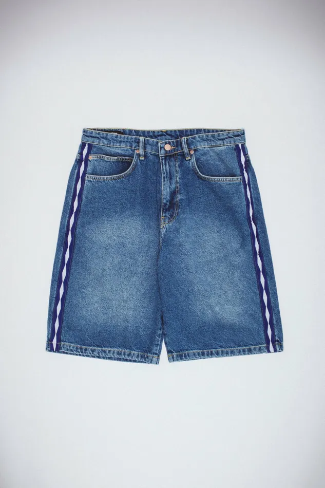 Men Striped Jean Short Fucking Awesome Shorts