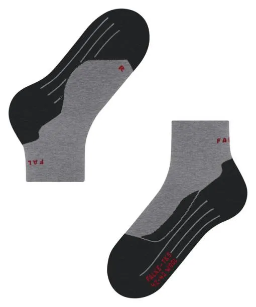 Men TK5 Wander Wool Short Men Trekking Short Sock Light Grey FALKE Hiking Socks
