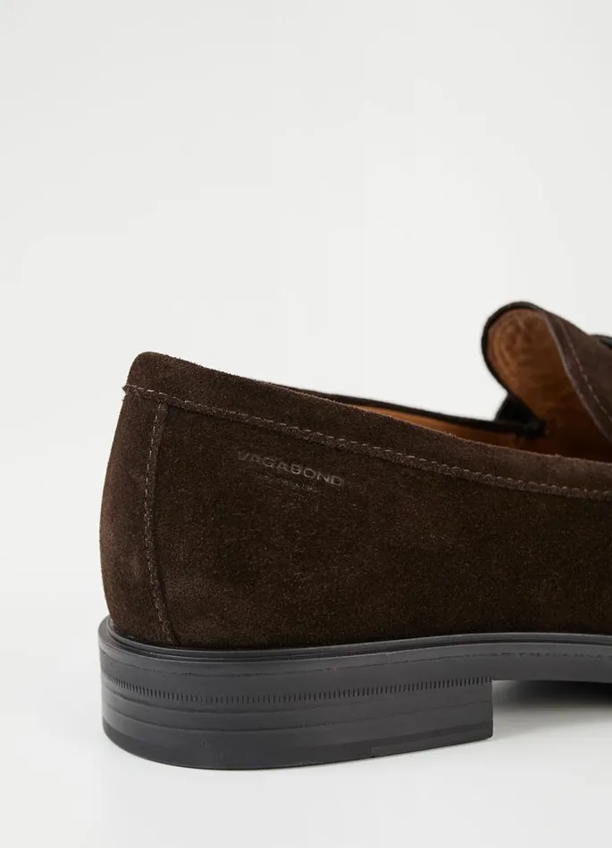 Men Vagabond Loafers ANDREW LOAFER Dark Brown Suede