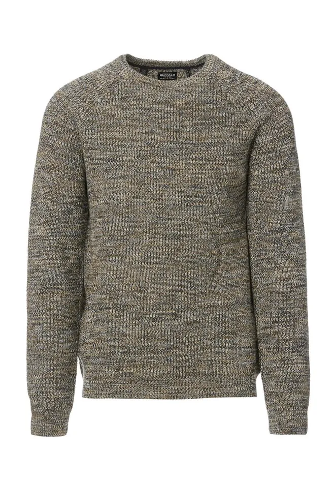 Men Walin Green Mens Sweater Army Green Buffalo David Bitton Sweaters