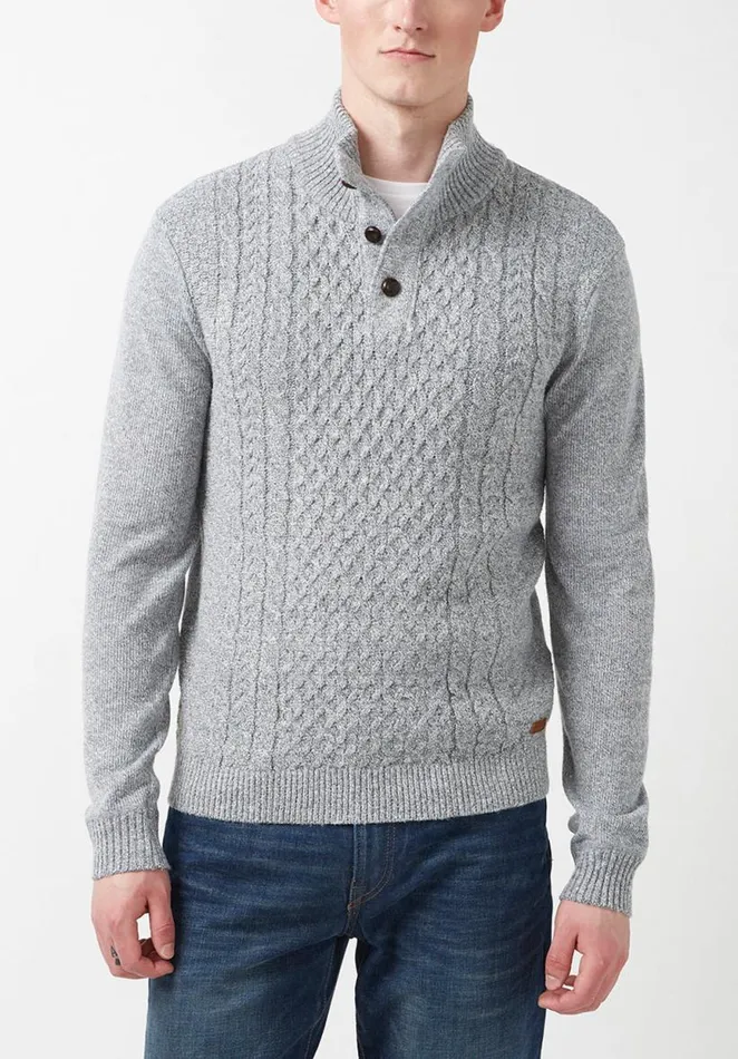 Men Watcher Heather Grey Men039s Sweater Heather Grey Mix Buffalo David Bitton Sweaters