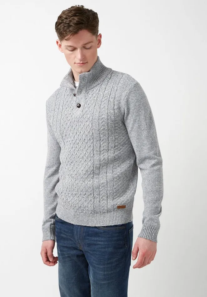 Men Watcher Heather Grey Men039s Sweater Heather Grey Mix Buffalo David Bitton Sweaters