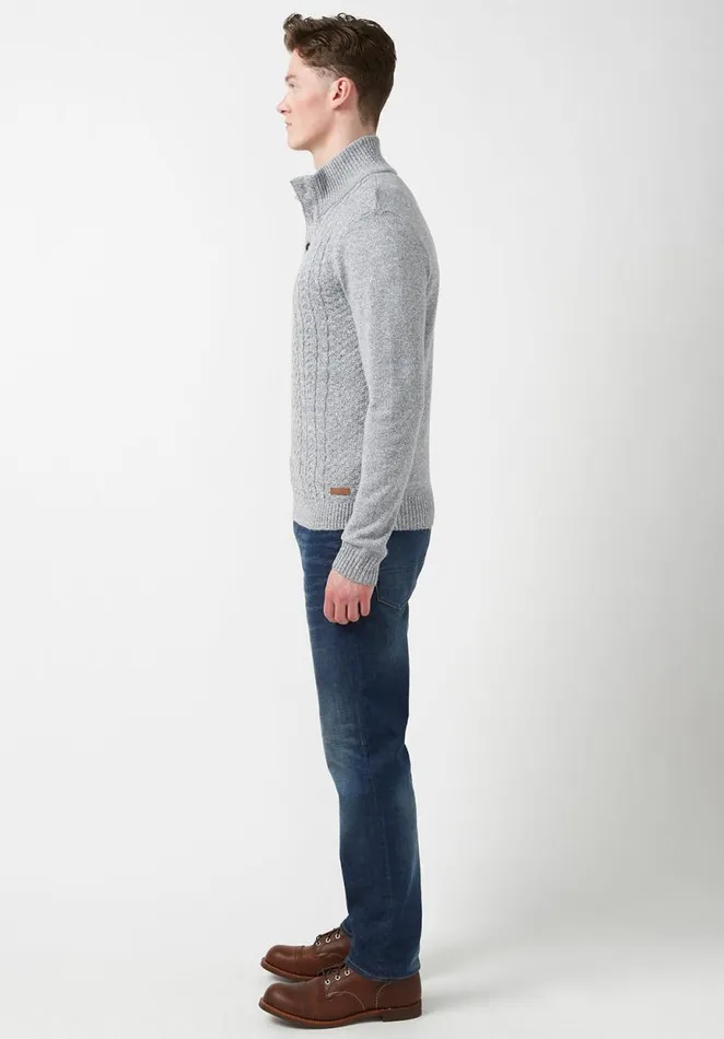 Men Watcher Heather Grey Men039s Sweater Heather Grey Mix Buffalo David Bitton Sweaters