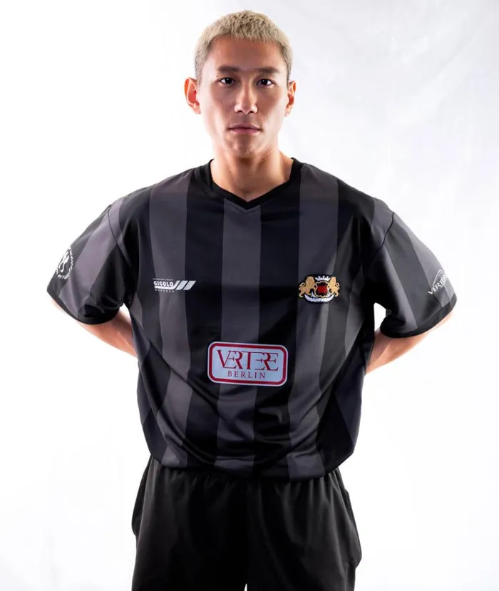 MenWomen TSHIRTS and SHIRTS Vertere Berlin DJ HELL SOCCER JERSEY 8211 BLACK