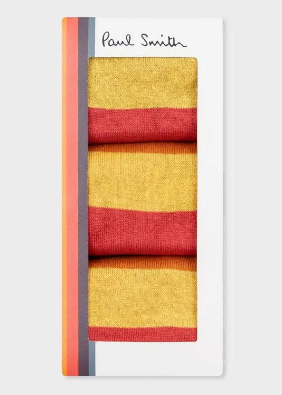 Mens 039Artist Stripe039 Block Socks Three Pack Paul Smith Socks Mens 039Artist Stripe039 Block Socks Three Pack Paul Smith Socks