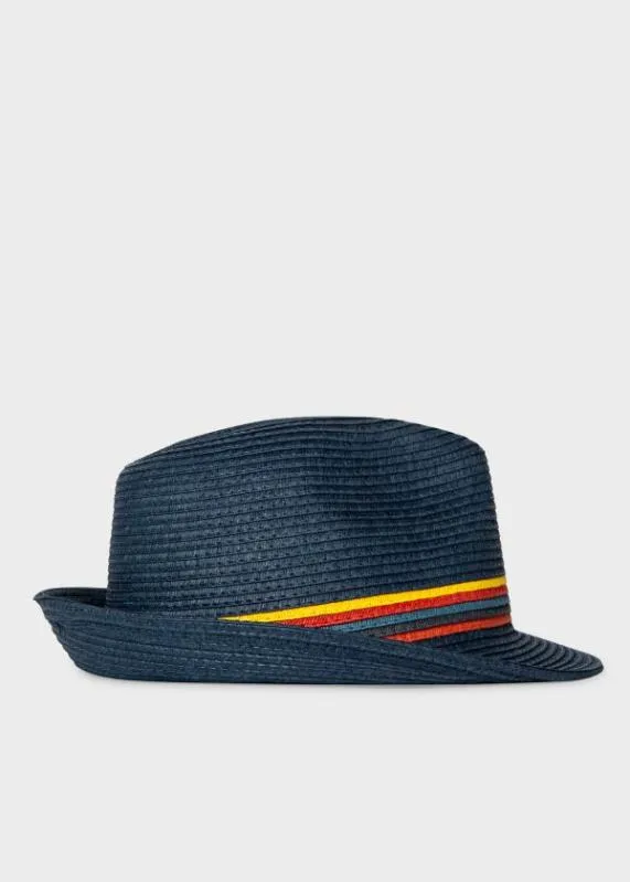 Mens 039Artist Stripe039 Raffia Trilby Hat Paul Smith Hats and Gloves Mens 039Artist Stripe039 Raffia Trilby Hat Paul Smith Hats and Gloves