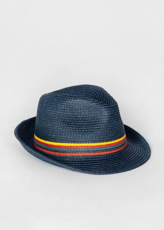 Mens 039Artist Stripe039 Raffia Trilby Hat Paul Smith Hats and Gloves Mens 039Artist Stripe039 Raffia Trilby Hat Paul Smith Hats and Gloves