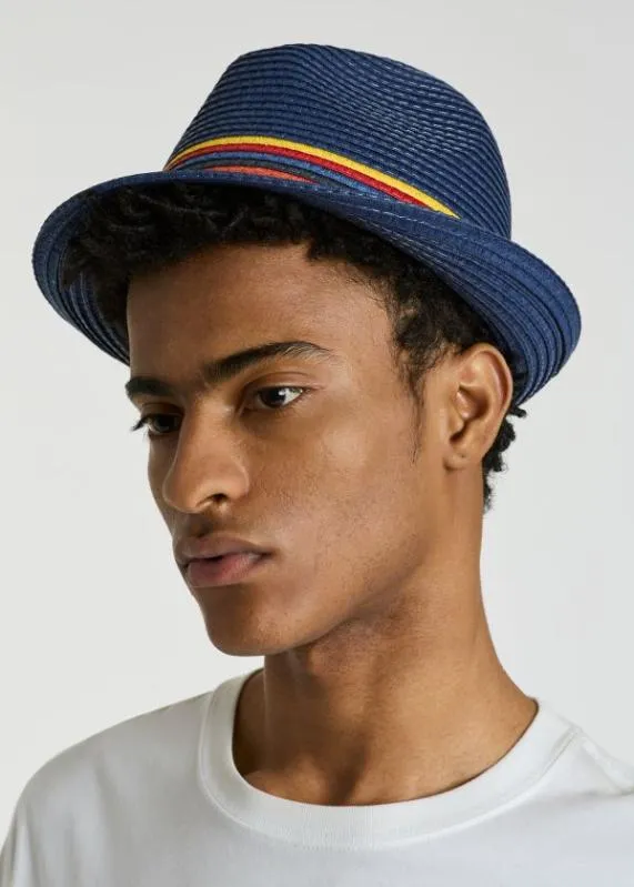 Mens 039Artist Stripe039 Raffia Trilby Hat Paul Smith Hats and Gloves Mens 039Artist Stripe039 Raffia Trilby Hat Paul Smith Hats and Gloves