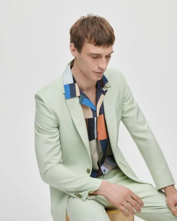 Mens 039Overlapping Check039 Print Shirt Paul Smith Shirts