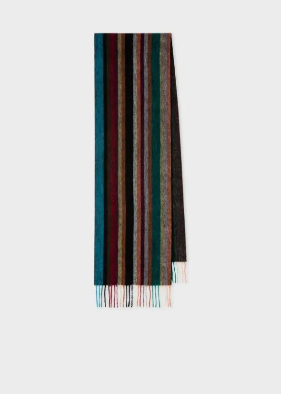 Mens 039Signature Stripe039 CashmereBlend Scarf Paul Smith Scarves