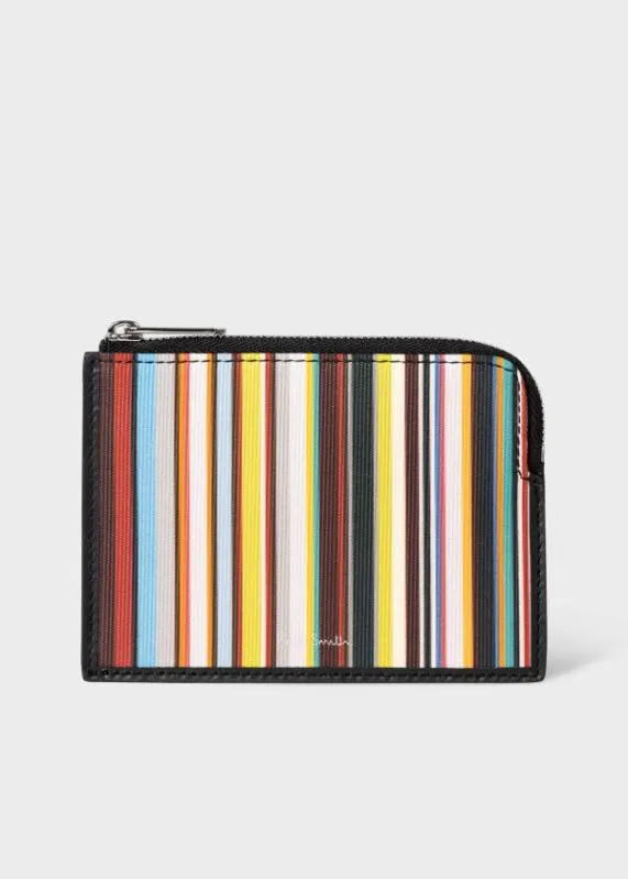 Mens 039Signature Stripe039 ZipAround Wallet Paul Smith Wallets