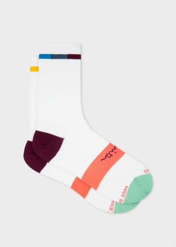 Mens Cycling Socks With 039Artist Stripe039 Trim Paul Smith Cycling