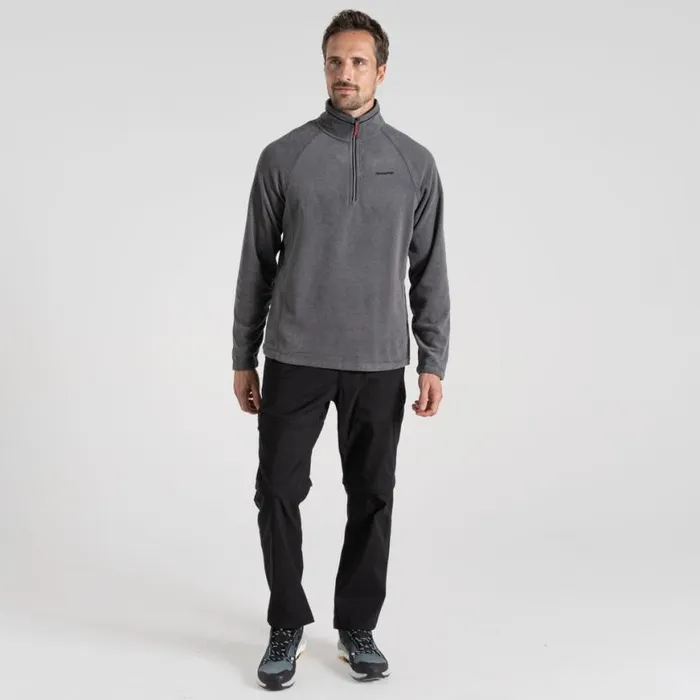 Mens Half Zip Fleece Craghoppers Corey VI Half Zip Fleece Black Pepper Marl Mens Half Zip Fleece Craghoppers Corey VI Half Zip Fleece Black Pepper Marl