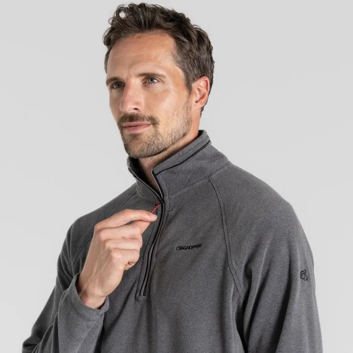 Mens Half Zip Fleece Craghoppers Corey VI Half Zip Fleece Black Pepper Marl Mens Half Zip Fleece Craghoppers Corey VI Half Zip Fleece Black Pepper Marl