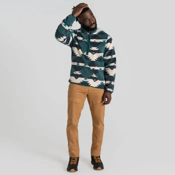 Mens Half Zip Fleece Craghoppers Tatton Half Zip Fleece Dark Viridian Print Mens Half Zip Fleece Craghoppers Tatton Half Zip Fleece Dark Viridian Print