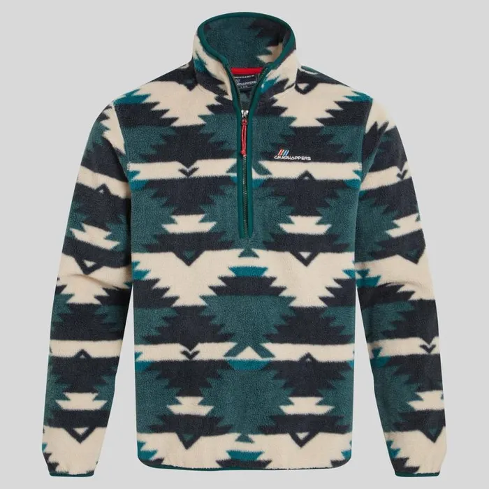 Mens Half Zip Fleece Craghoppers Tatton Half Zip Fleece Dark Viridian Print Mens Half Zip Fleece Craghoppers Tatton Half Zip Fleece Dark Viridian Print