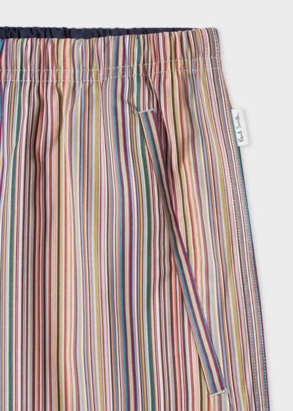 MensHome 039Signature Stripe039 Cotton Pyjama Shorts Paul Smith Nightwear