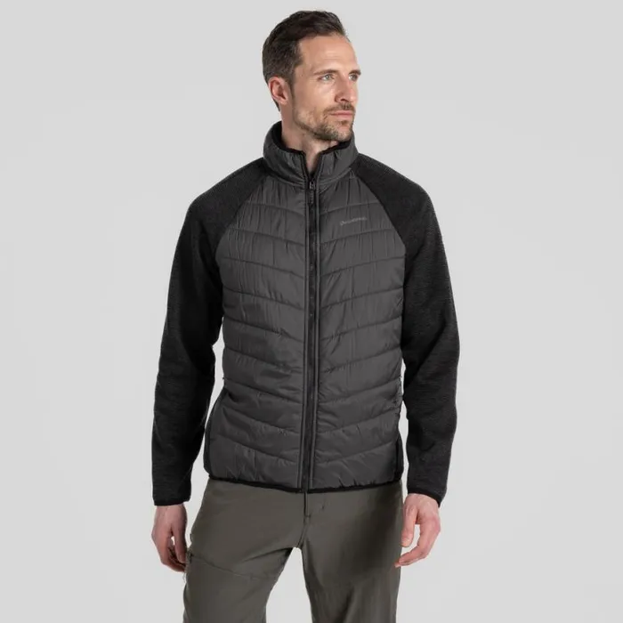 Mens Insulated Jackets Craghoppers Ardal Hybrid Jacket Dark Iron